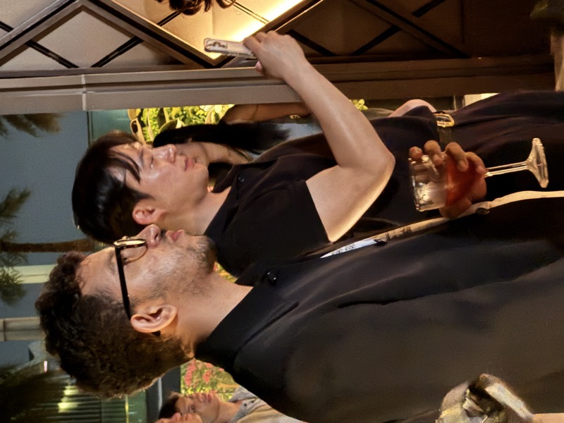 Socializing at the event