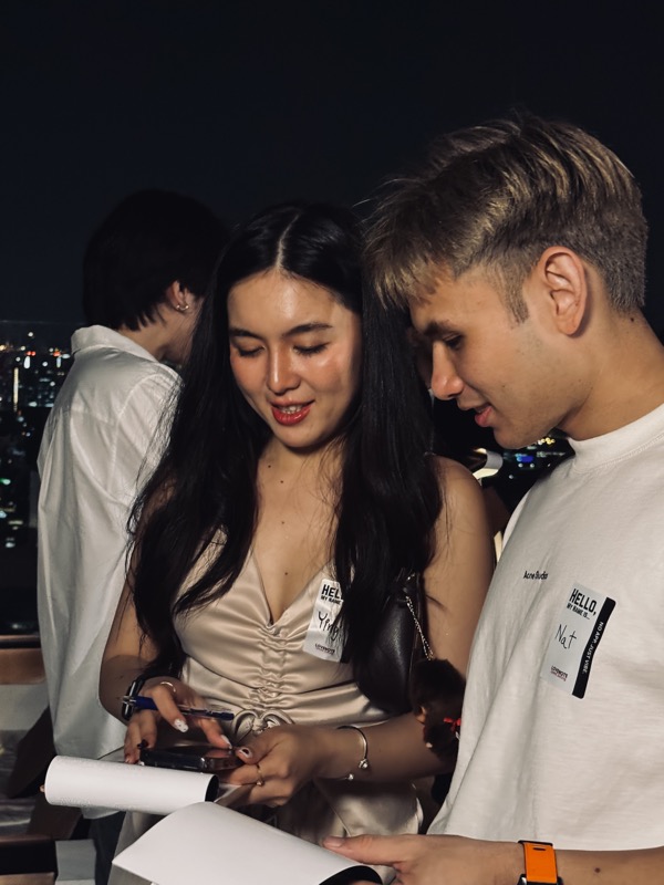 Couple in conversation