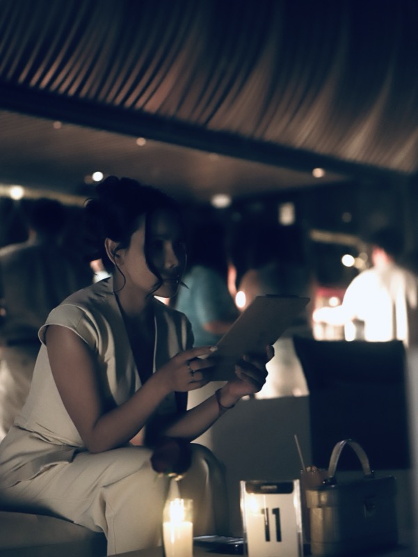 Candlelit conversation